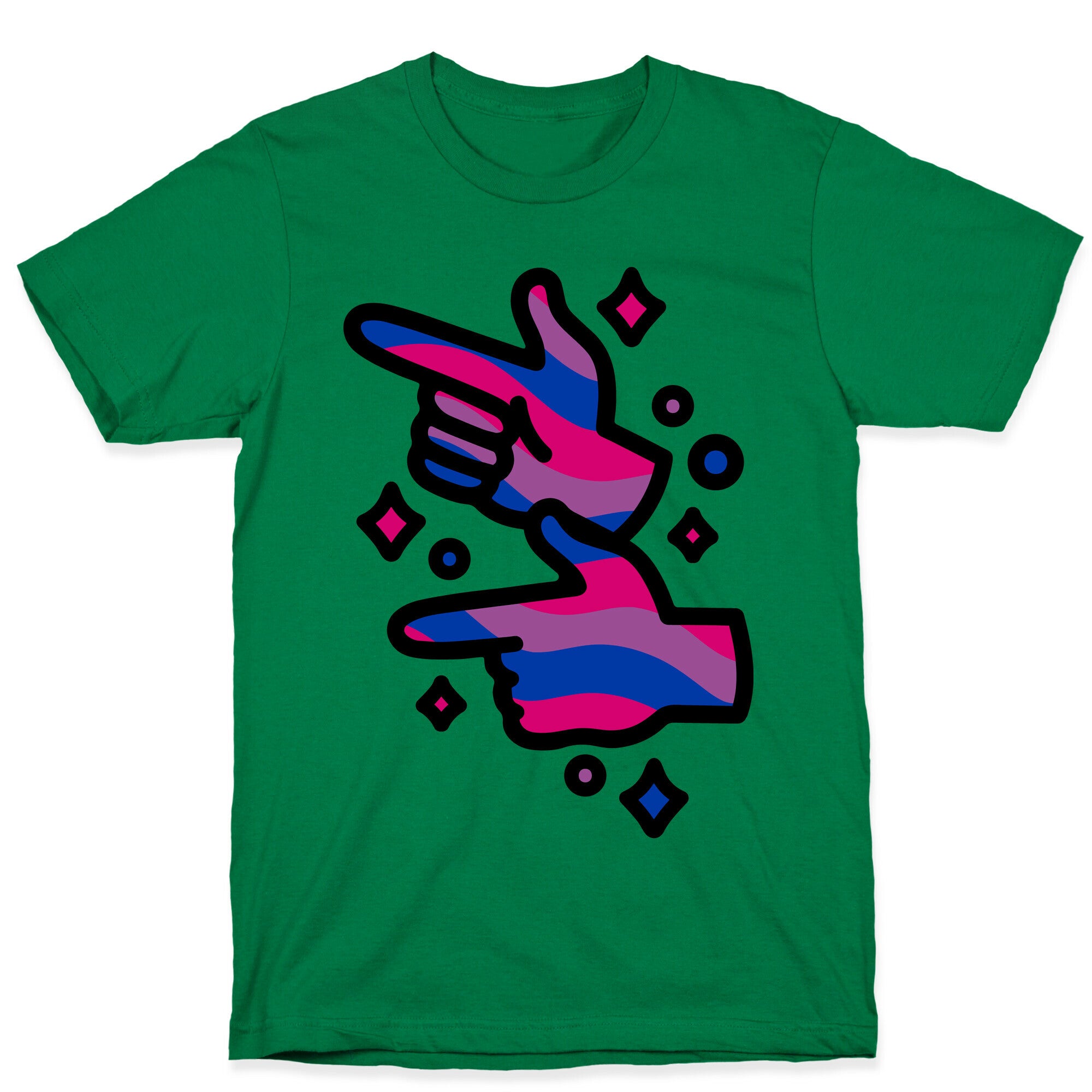 Bisexual Pride Finger Guns T-Shirt